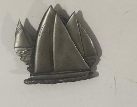 Vintage Metal Belt Buckle, Sail Boat, Nice Design, Standard Size, Heavy Duty, Quality, Thick Metal, For Belts, Fashion,