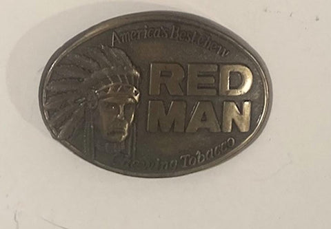 Vintage Metal Belt Buckle, Red Man, Nice Design, Standard Size, Heavy Duty, Quality, Thick Metal, For Belts, Fashion,