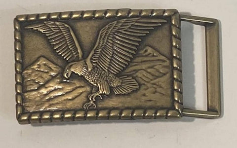 Vintage Metal Belt Buckle, Gold Eagle, Heavy Duty, Quality, Made in USA, For Belts, Fashion