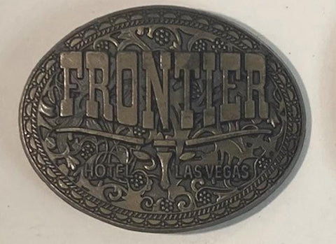 Vintage Metal Belt Buckle, Frontier, Heavy Duty, Quality, Made in USA, For Belts, Fashion