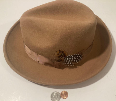 Vintage Fedora Hat, Bruno Capelo, Brown, Size Large, Quality, Cowboy, Western Wear, Rancher, Sun Shade, Very Nice Hat