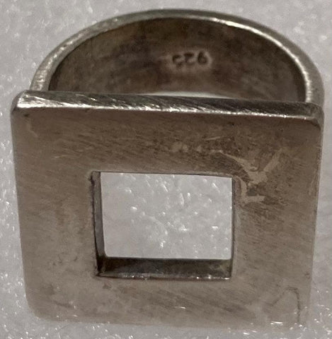 Vintage Sterling Silver Ring, Nice Square Style Design, Size 5 1/2 Nice Design, Quality, Jewelry, Accessory, Stamped 925, Clothing