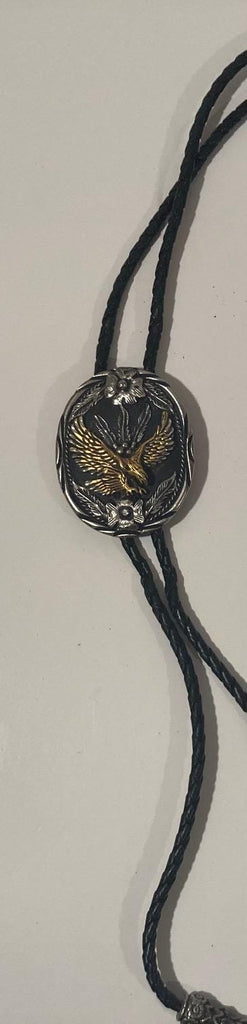 Vintage Metal Bolo Tie, Nice American Bald Eagle Design, Handcrafted, Nice Western Design, 2 1/4" x 1 3/4", Quality, Heavy Duty, Made in USA