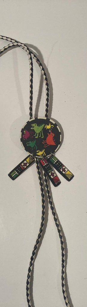 Vintage Metal Bolo Tie, Nice Dinosaur, Bird Design, Nice Western Design, 3 1/4" x 1 3/4", Quality, Heavy Duty, Made in USA, Country