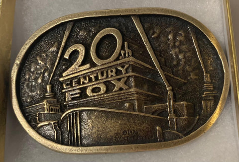 Vintage Metal Belt Buckle, Brass, 20th Century Fox, TV, Movies, Studio, Hollywood, Nice Western Style Design