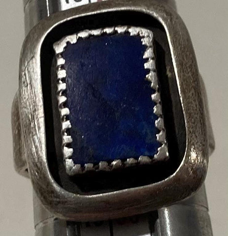 Vintage Sterling Silver Ring, Nice Blue Stone Design, Size 7, Nice Design, Quality, Jewelry, Accessory, Stamped 925, Clothing