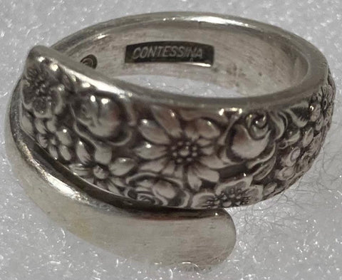 Vintage Sterling Silver Ring, Nice Sunflowers Design, Size 6 1/2, Nice Design, Quality, Jewelry, Accessory, Stamped 925