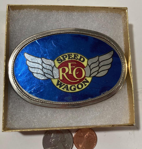 Vintage Metal Belt Buckle, REO Speedwagon, Music, Concerts, Nice Western Design, 3 1/4&quot; x 2 1/4&quot;, Heavy Duty, Quality