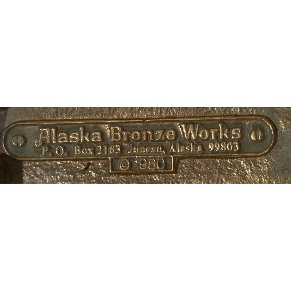 Vintage 1980 Metal Belt Buckle, Alaska, Fishing, Salmon, Anchorage,