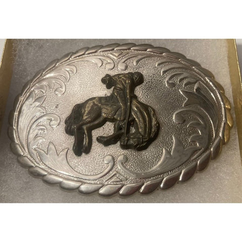 Vintage Metal Belt Buckle, Bronco Riding, Busting, Nice Design,