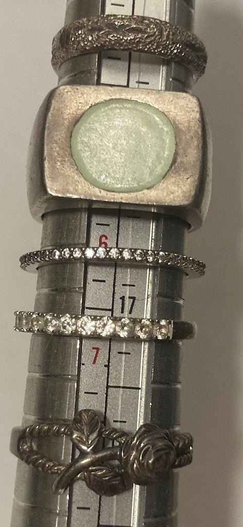 Vintage Lot of 6 Sterling Silver Rings, Nice Designs, Quality, Jewelry, 0938, Accessory, Stamped 925 Inside, Clothing, Necklace, Charm