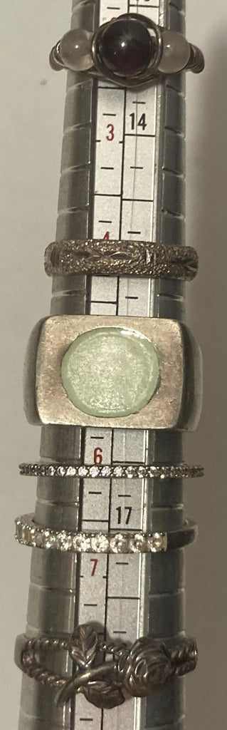 Vintage Lot of 6 Sterling Silver Rings, Nice Designs, Quality, Jewelry, 0938, Accessory, Stamped 925 Inside, Clothing, Necklace, Charm
