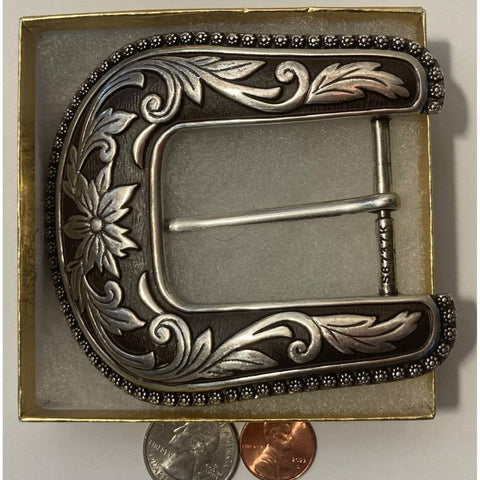 Vintage Metal Belt Buckle, Big Size, Nice Western Design,