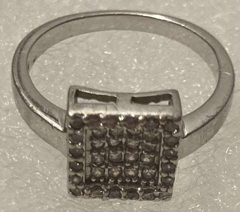 Vintage Sterling Silver Ring, Nice 36 Sparkly Stones Design, Size 6 1/2, Nice Design, Quality, Jewelry, 0928, Accessory, Stamped 925 Inside