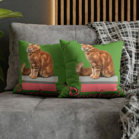 Purrfect Cat POD Faux Suede Square Pillow Case