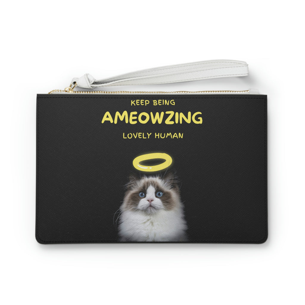 Keep Being Ameowzing Lovely Human Cat POD Clutch Bag