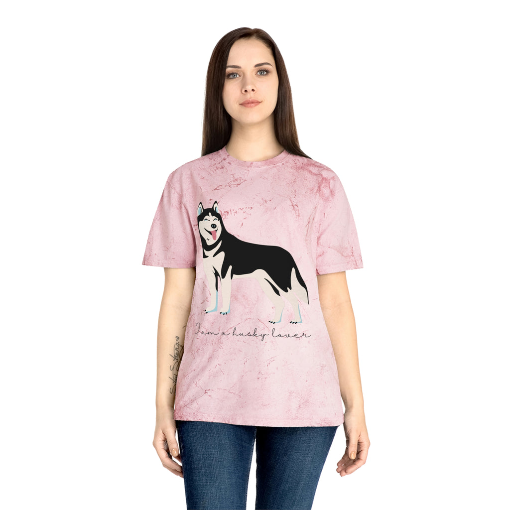 I love my Husky Dog POD Unisex Color Blast T-Shirt