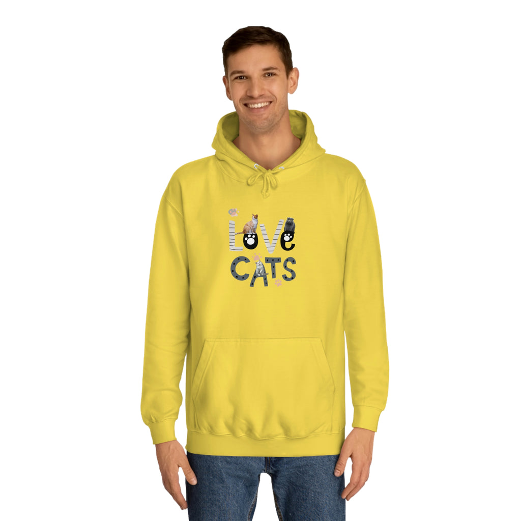 LOVE CATS POD Unisex College Hoodie