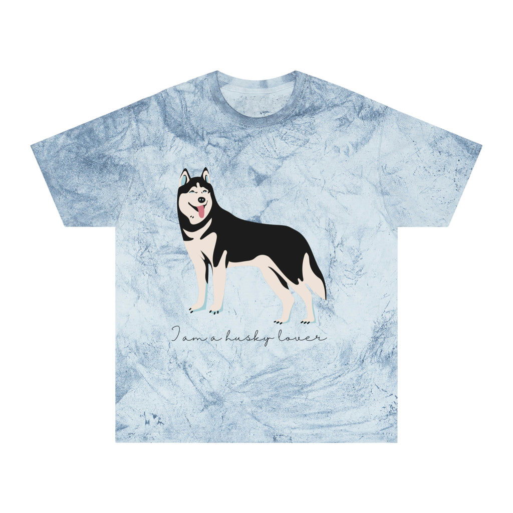 I love my Husky Dog POD Unisex Color Blast T-Shirt