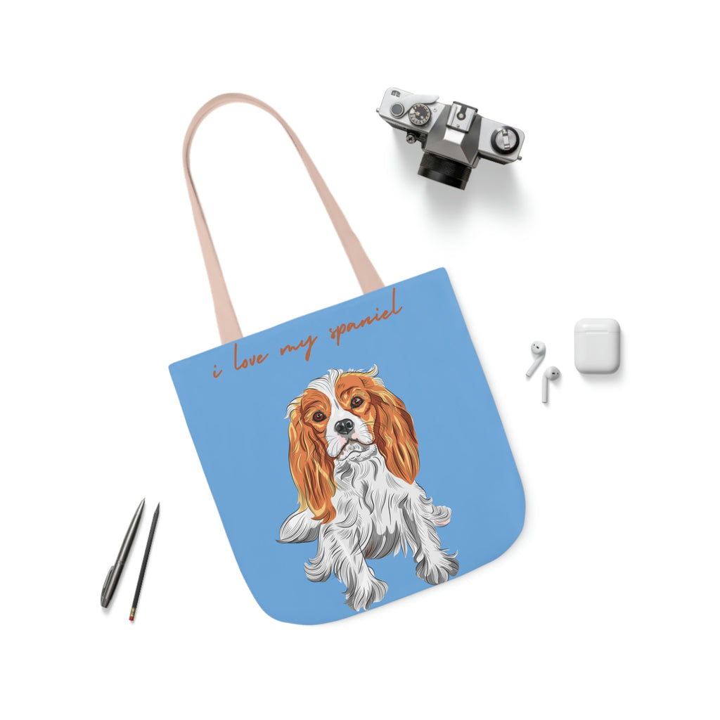 I love my Spaniel Dog POD Polyester Canvas Tote Bag (AOP)