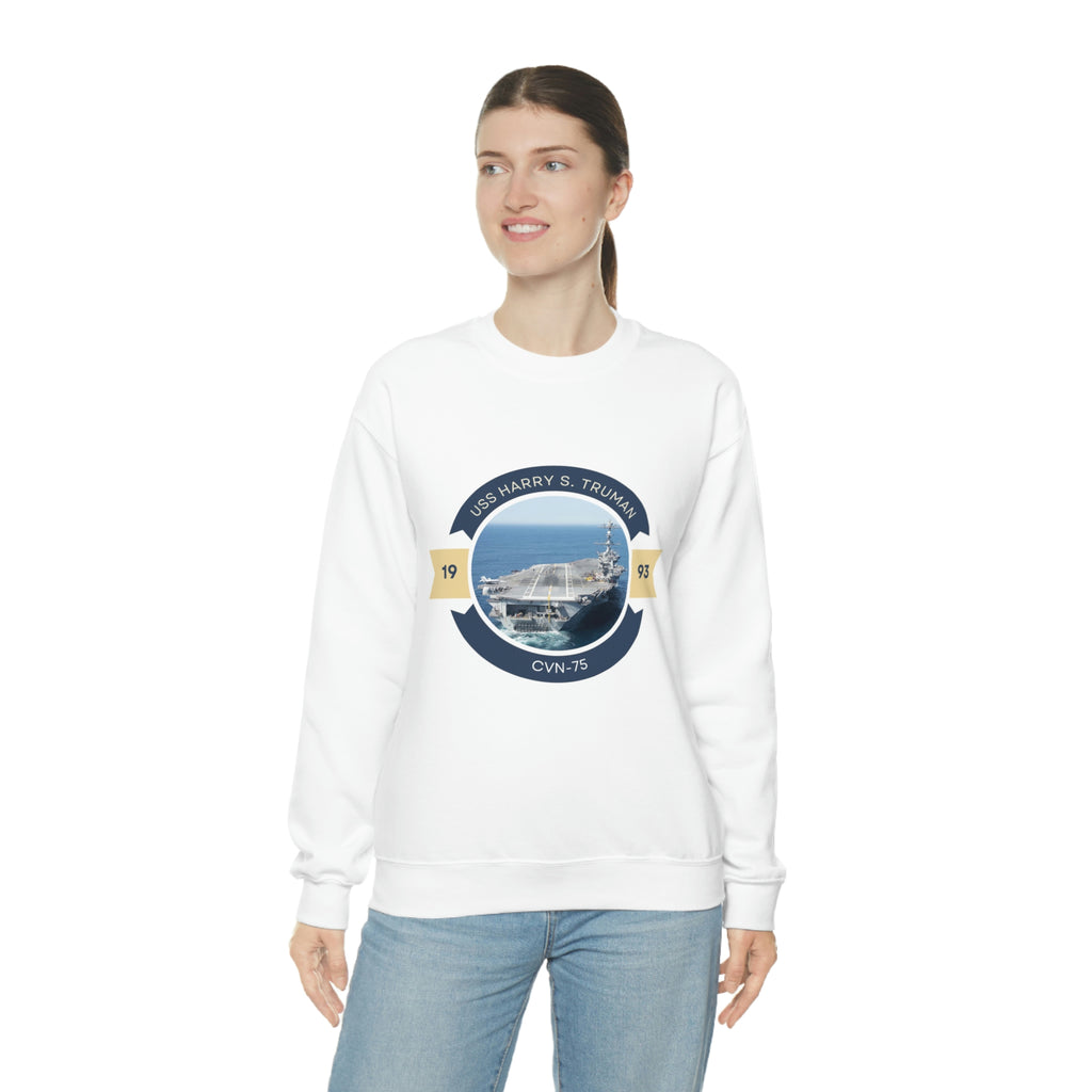 USS Harry S. Truman CVN-75 POD Navy Ship  Unisex Heavy Blend™ Crewneck Sweatshirt