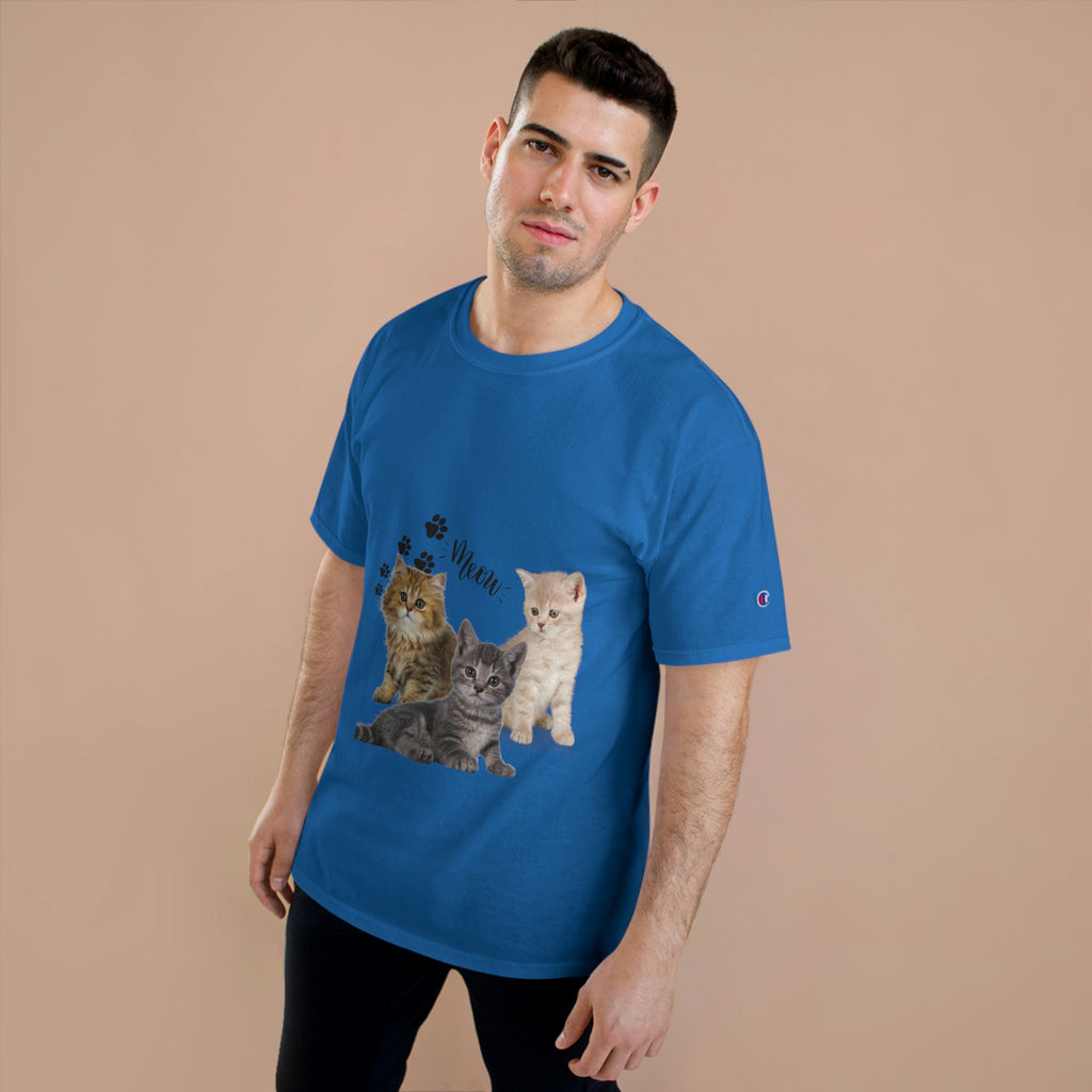 Three Persian Cats Meow POD Cat  Champion T-Shirt