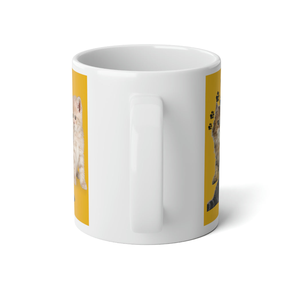 Three Persian Cats Meow POD Cat  Jumbo Mug, 20oz