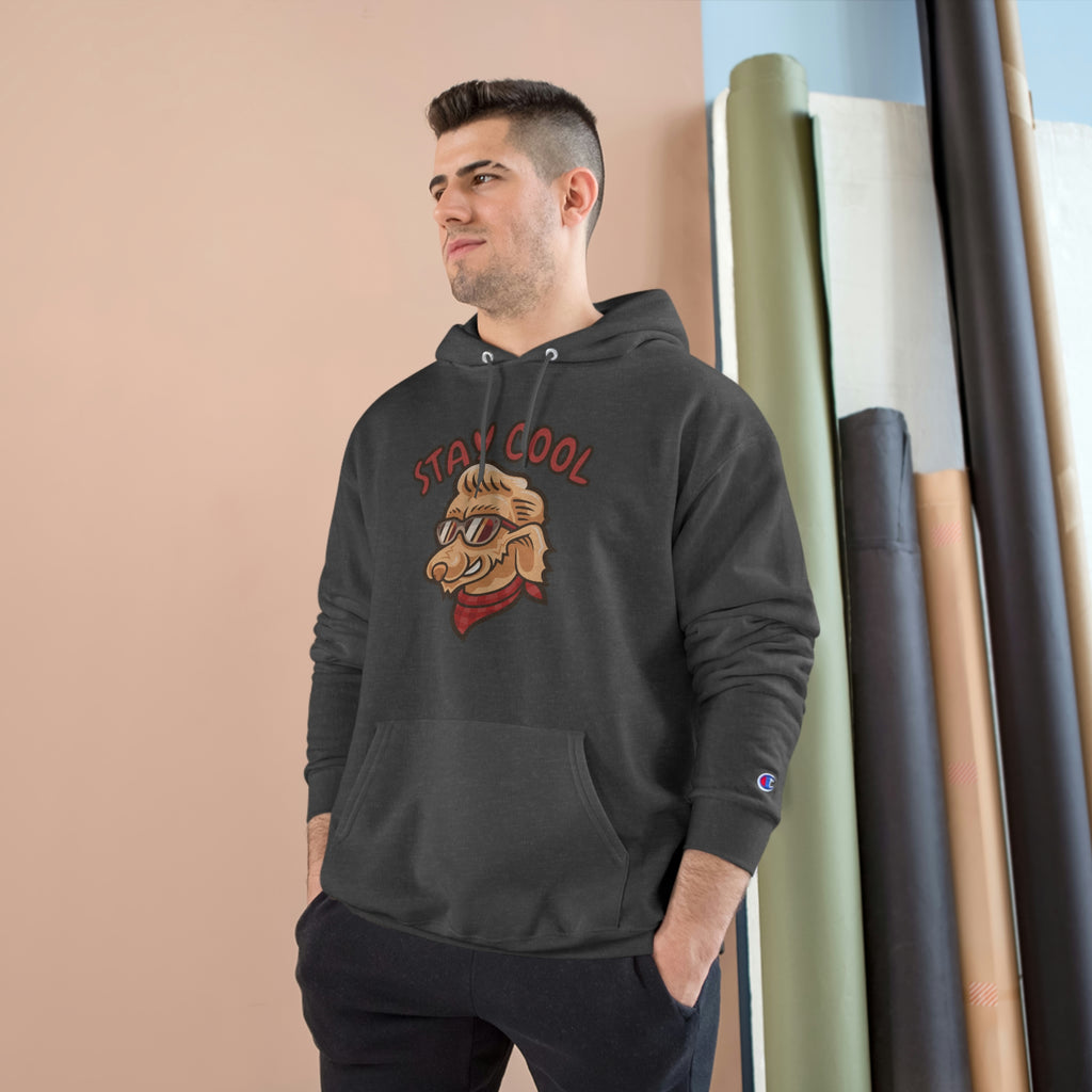 Stay Cool Dog POD Champion Hoodie