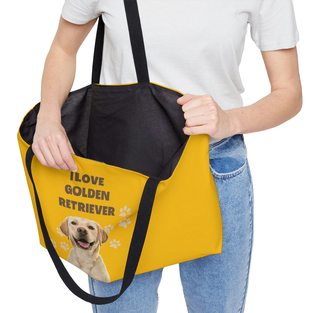 I love my Golden Retriever Dog POD Weekender Tote Bag