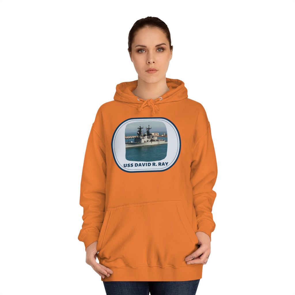 USS David R. Ray United States Ships POD Unisex College Hoodie