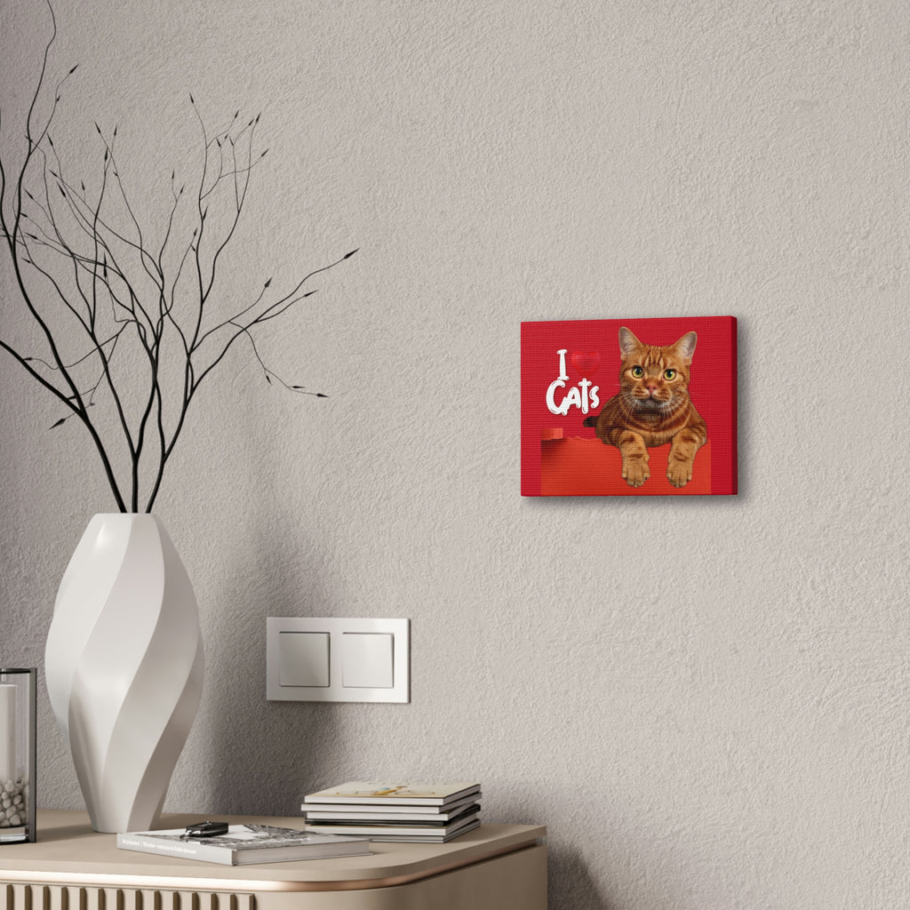 I love Cats POD Cat Canvas Stretched, 0.75"