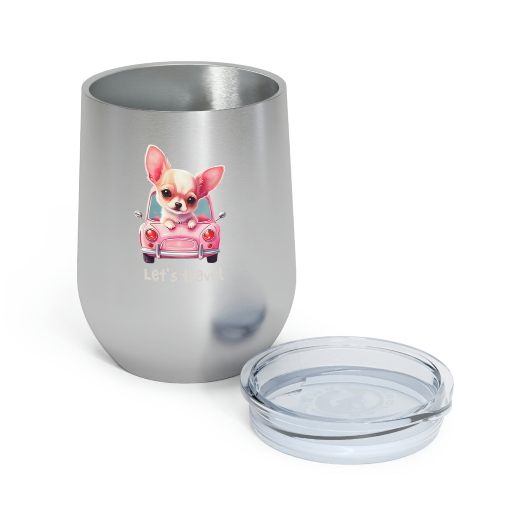 Let's Travel Dog POD 12oz Insulated Wine Tumbler