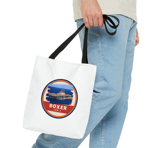 USS Boxer LHD-4 United States Ships pod Tote Bag (AOP)