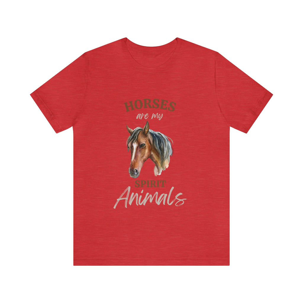 Horses are my Spirit Animals Horse POD Unisex Jersey Short Sleeve Tee