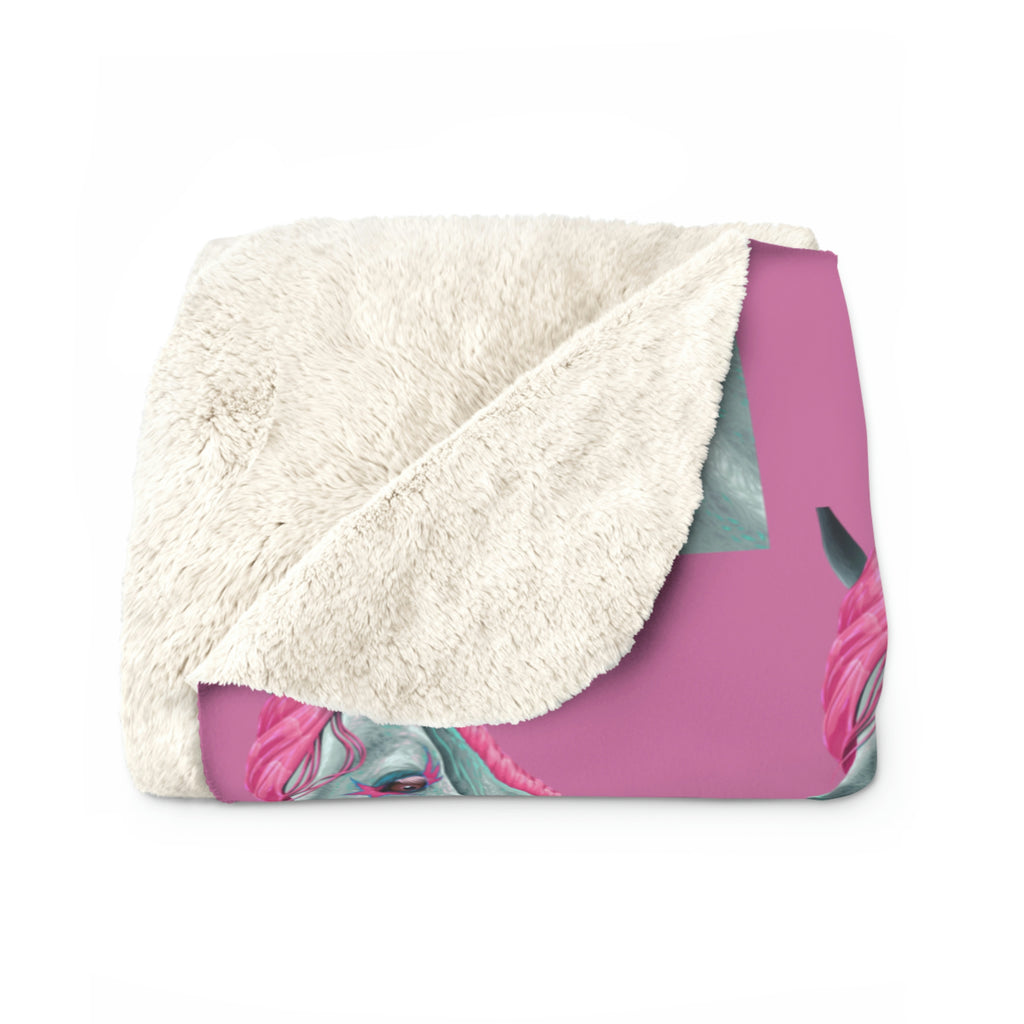 Make-up Horse POD Sherpa Fleece Blanket