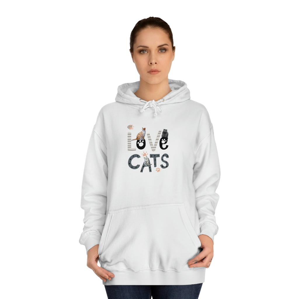 LOVE CATS POD Unisex College Hoodie