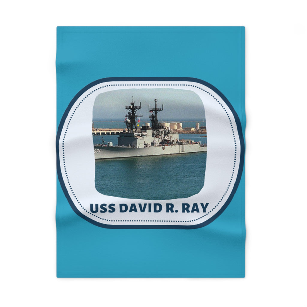 USS David R. Ray United States Ships POD Soft Fleece Baby Blanket