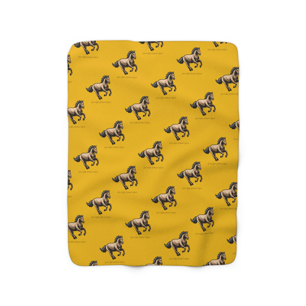 Born to Ride Horse POD Sherpa Fleece Blanket