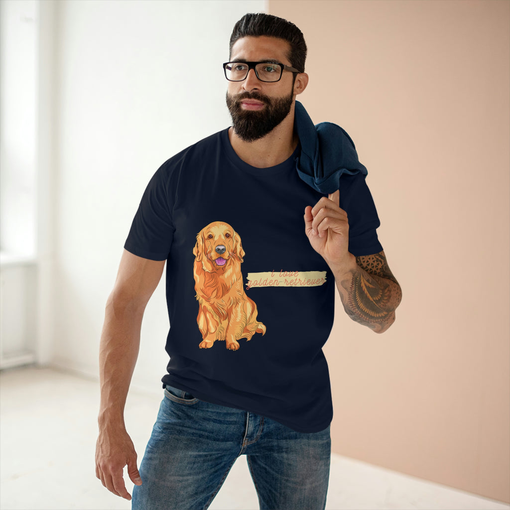 I love my Golden Retriever Dog POD Men's Staple Tee