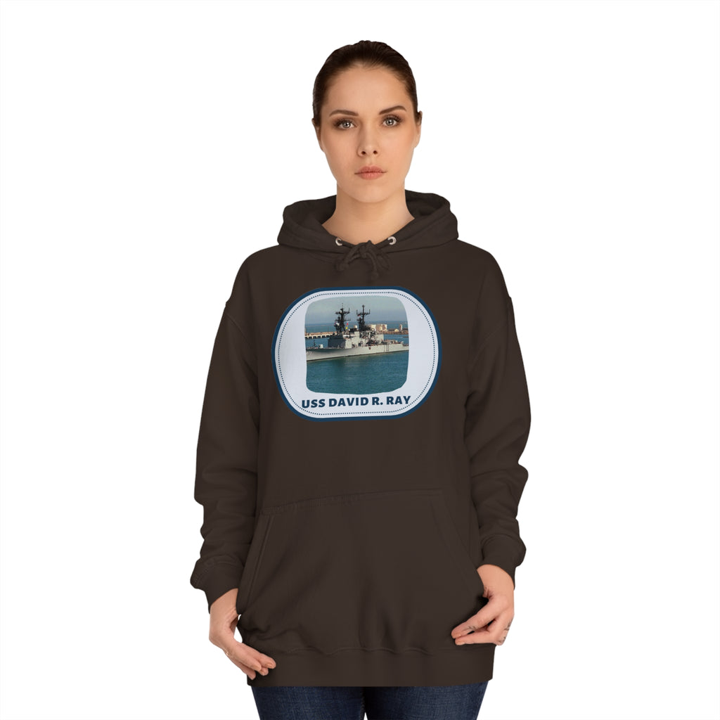 USS David R. Ray United States Ships POD Unisex College Hoodie