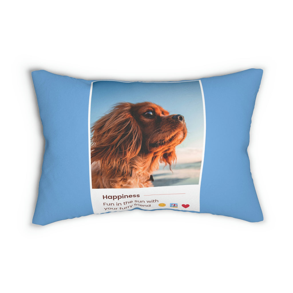 Fun in the sun with your furry friend Dog POD Spun Polyester Lumbar Pillow