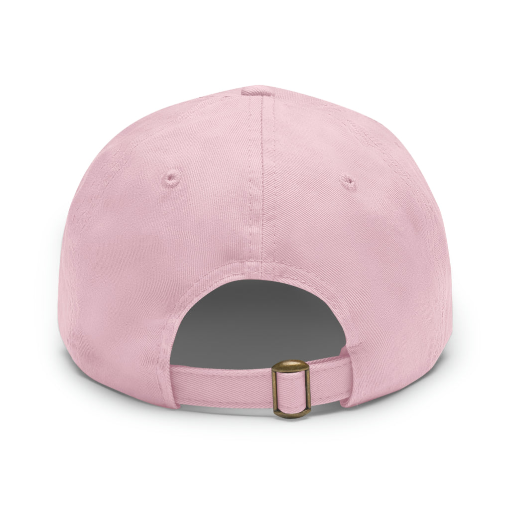 Happy Cat POD Dad Hat with Leather Patch (Rectangle)