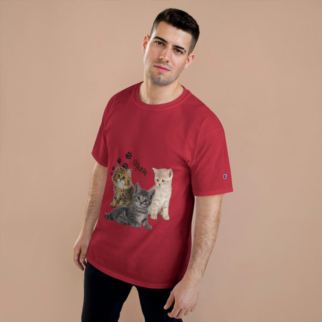 Three Persian Cats Meow POD Cat  Champion T-Shirt