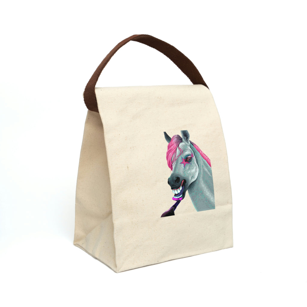 Make-up Horse POD Canvas Lunch Bag With Strap