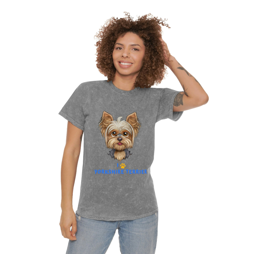 I love my Yorkshire Terrier Dog POD Unisex Mineral Wash T-Shirt