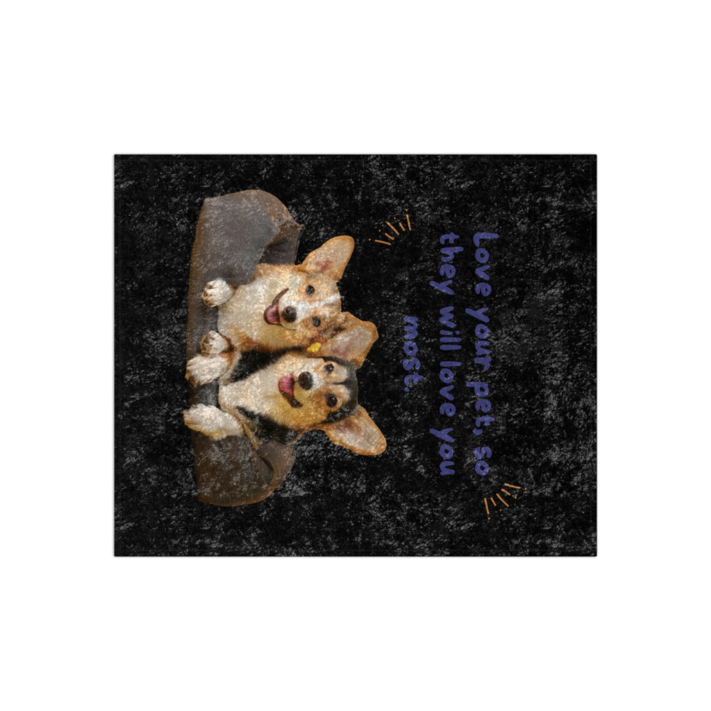 Love your pet so they will love you most dog PODCrushed Velvet Blanket