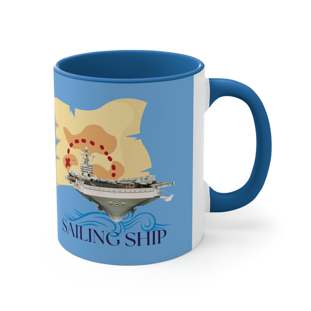 USN POD Navy Ship  Accent Coffee Mug, 11oz