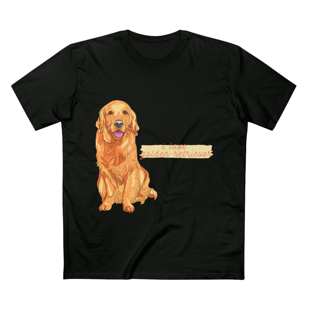 I love my Golden Retriever Dog POD Men's Staple Tee