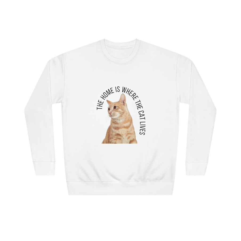 The Home Is Where The Cat Lives POD Unisex Crew Sweatshirt