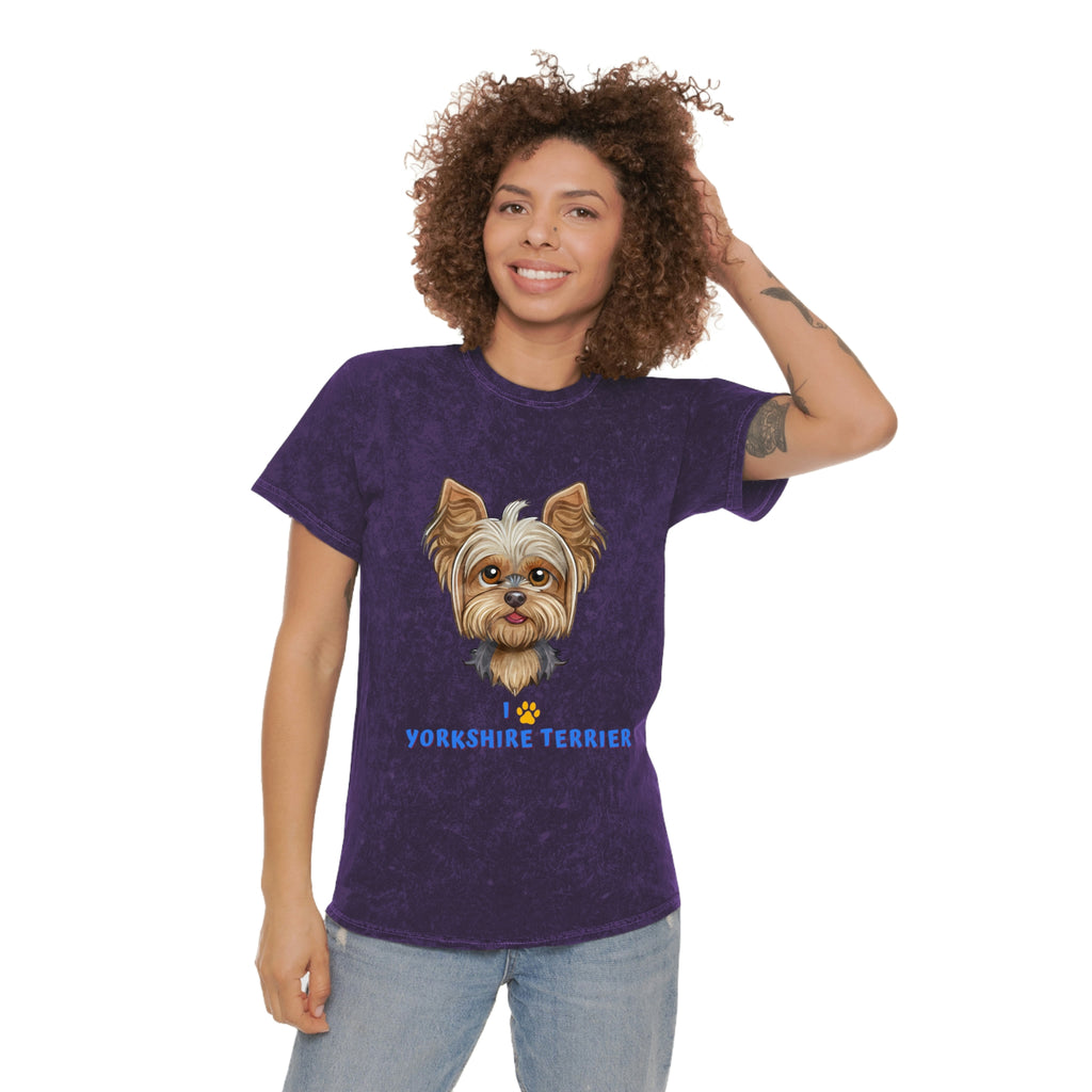 I love my Yorkshire Terrier Dog POD Unisex Mineral Wash T-Shirt